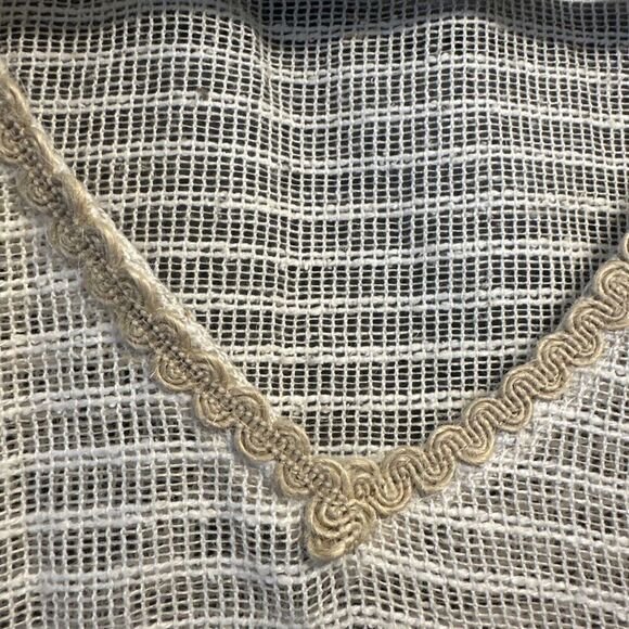 MM Krizia Open Knit Tunic Top Silk Linen Blend Womens Size L Beige Made in USA - Picture 5 of 8